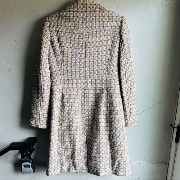 Marciano Guess Retro Long Peacoat Coat Mod Gossip Girl Feminine Wool Blend Sz M - Picture 3 of 15